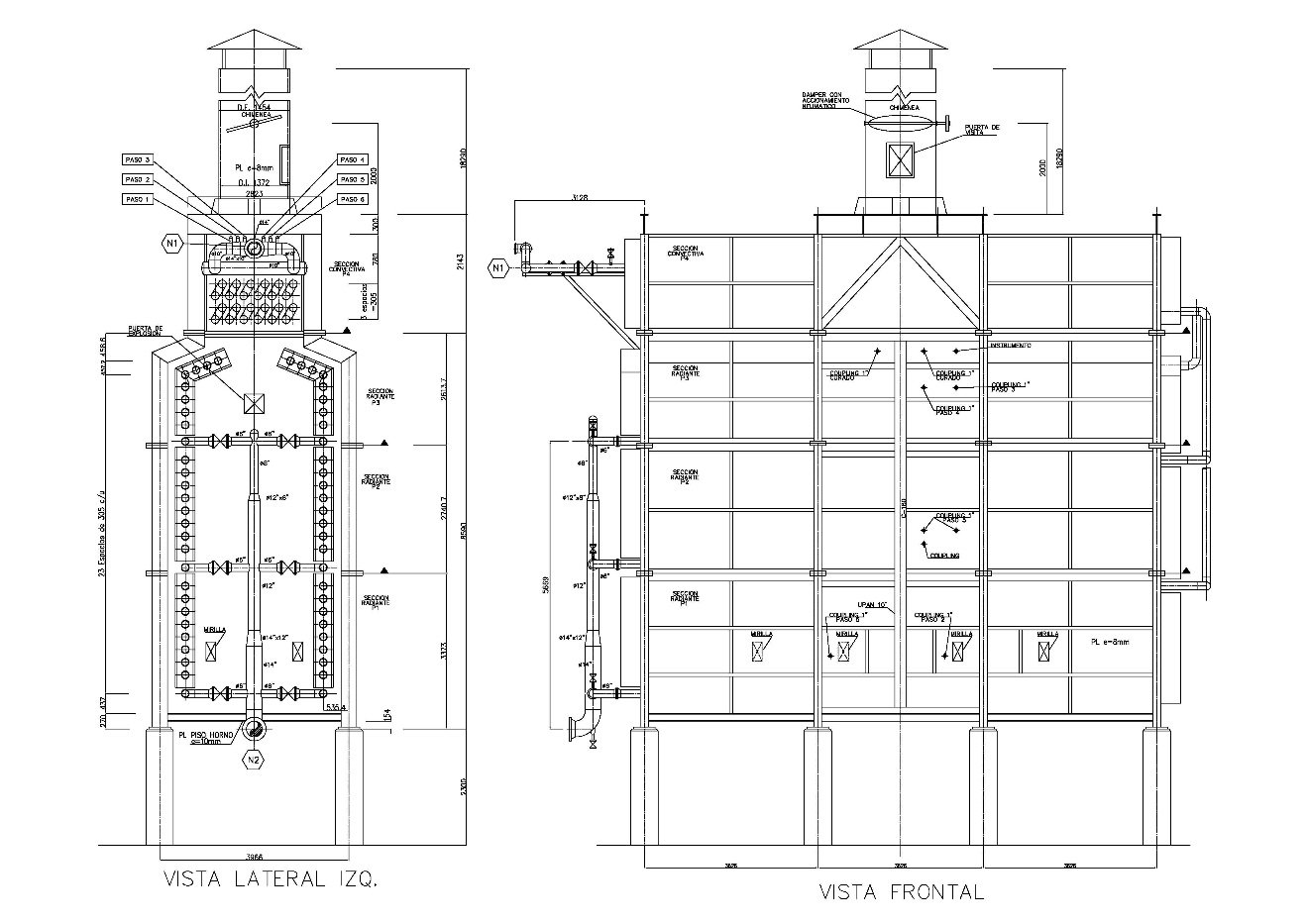 Hornos de 40 MMBTU – Vista 1